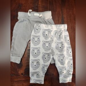 Cloud Island Gray Bear set of 2 Pants